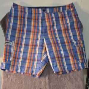 Tommy Bahama Blue and Orange Cargo Shorts